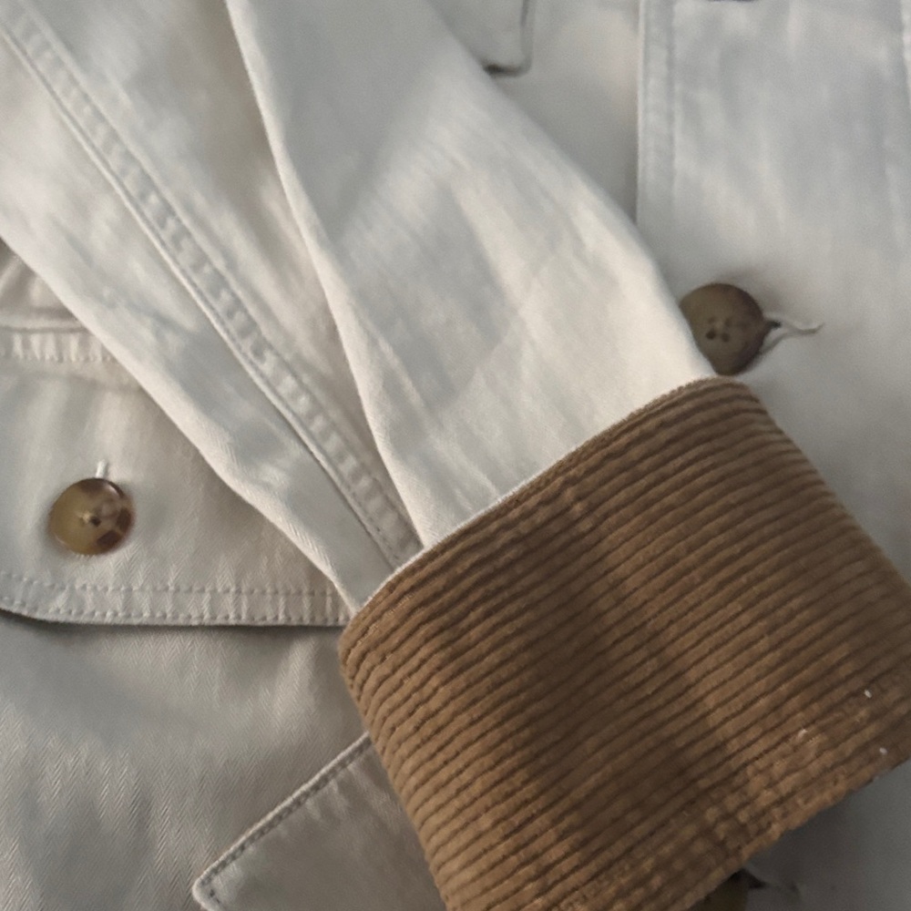 NWOT Vineyard Vines Off-White and Brown Barn Jacket with corduroy collar. - Picture 3 of 10